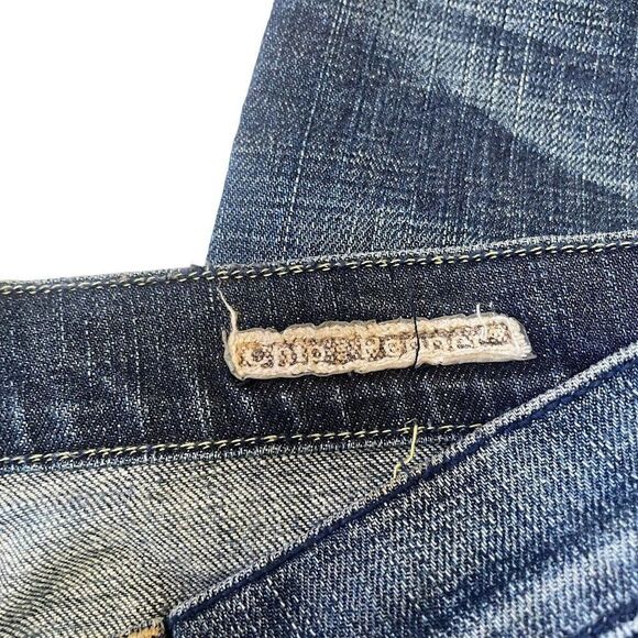 Vintage Y2K 2000’s Chip & Pepper low rise dark wash flared jeans size 27 - Picture 8 of 9